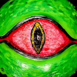Dragon snake evil eye! Deep & detailed latex prosthetic piece - Theater, Am dram, Performance art, Costume, prop, Cosplay, LARP, Halloween