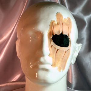 Lost eye gory face scratch claw wound! Deep & detailed latex prosthetic scar - Theater, Am dram, Film, Performance art, Prop, Cosplay, LARP