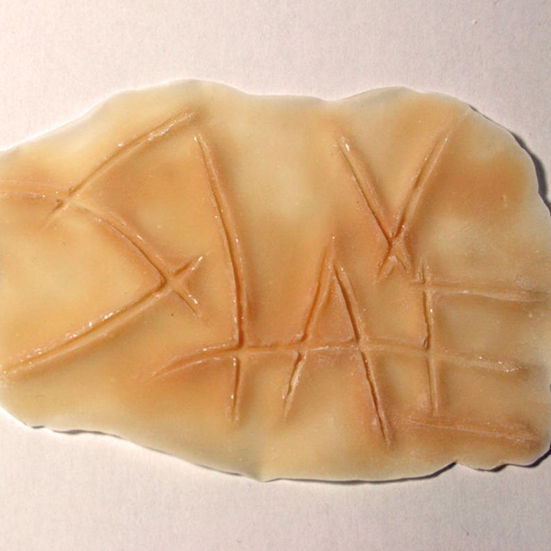 Costume 'slave' Detailed Latex Prosthetic Word Scar Etsy