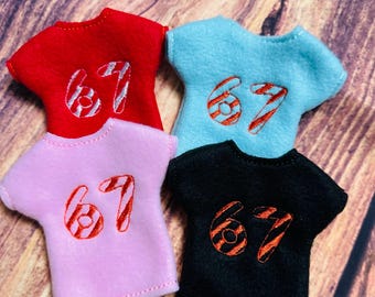 6 7 candy cane christmas elf sweater and shirt