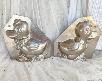 Chocolate Mold Vintage Easter Duck, Collectible Molds Metal French Easter Decor, Easter Chocolate Mold Old, Antique Mold Easter Decorations