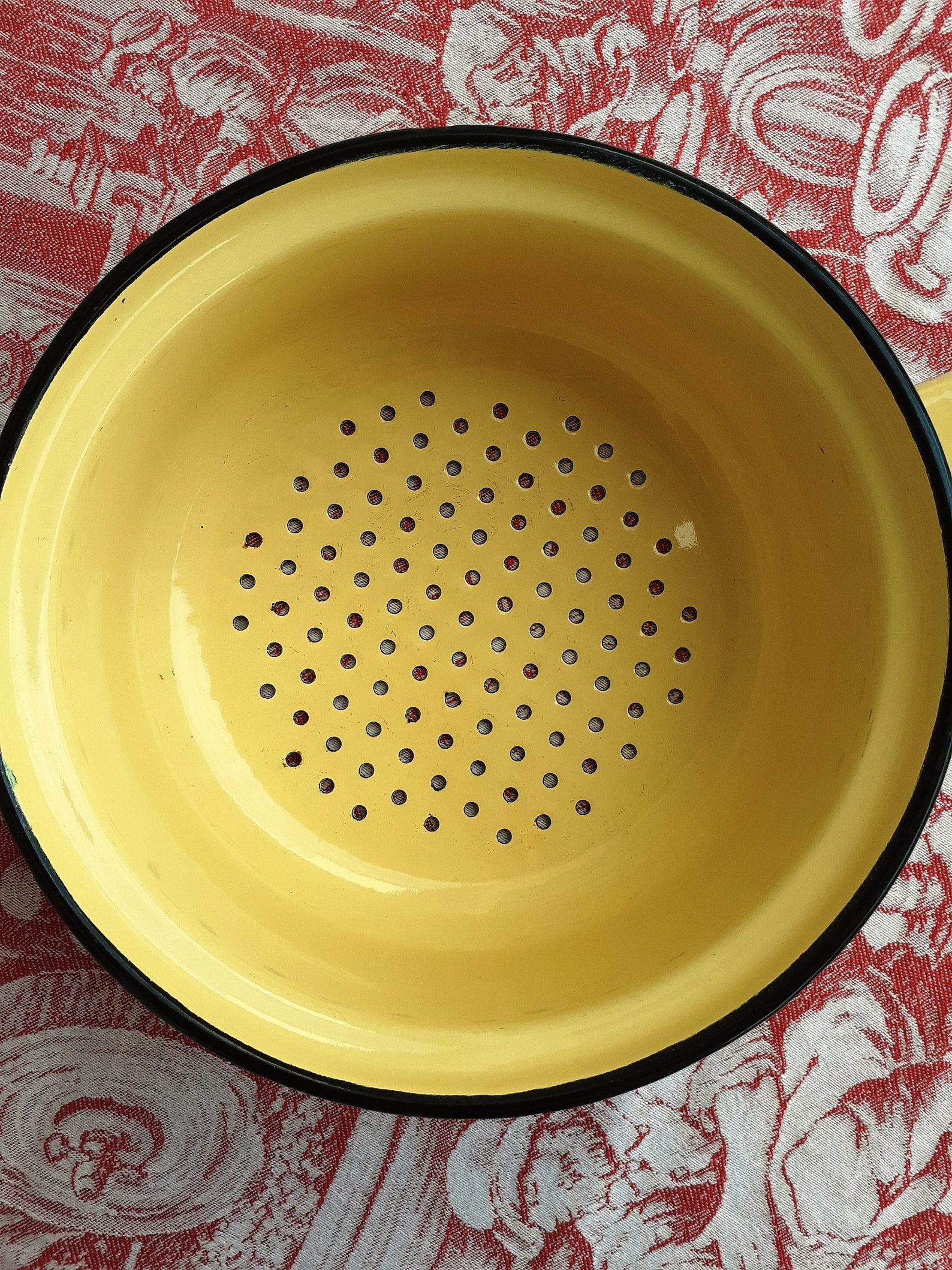 Vintage Enamel Colander Vintage Soviet Enamelware Colander Etsy