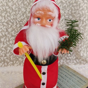 Vintage Santa Claus Doll, Mid Century Collectible Santa Figurine, Vintage Christmas Decorations, Antique Retro Christmas Ornaments Decor image 2