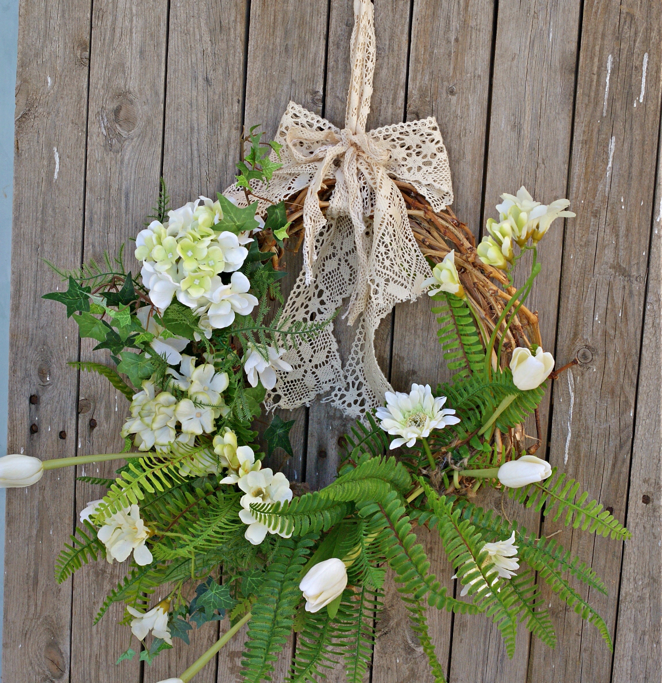 Spring Wreaths Hydrangea Wreath Year Round for Front Door - Etsy UK