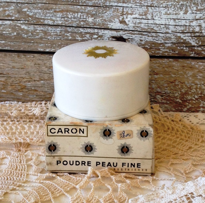 Vintage Caron Powder Box, Vintage French Collectible Powder, Old French ...