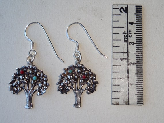 Vintage Sterling Silver Tree of Knowledge Dangle … - image 3