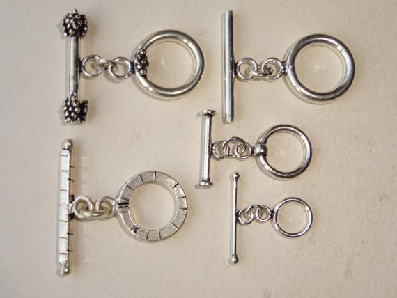 Choice of Five 925 Sterling Silver Toggle Necklace Clasps 