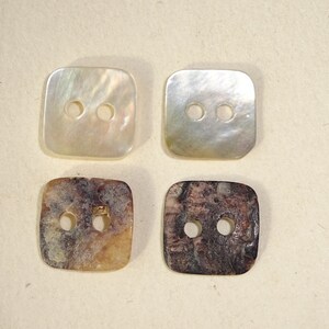 Heart & Square Shell Buttons: Mother of Pearl, Pack of 100 - Etsy