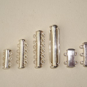 Cierre multihebra de plata de ley: cierres para collares y pulseras