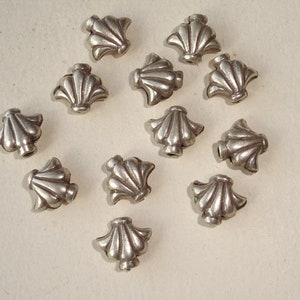 2 perles de défilement moyennes en argent sterling