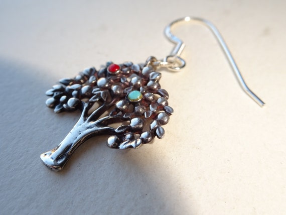 Vintage Sterling Silver Tree of Knowledge Dangle … - image 8