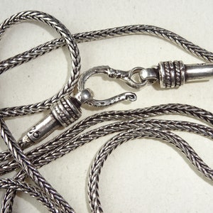 92.5 Sterling Silver Snake Chains with Removable Clasp
