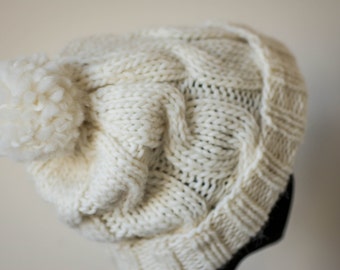 White Knitted Hat