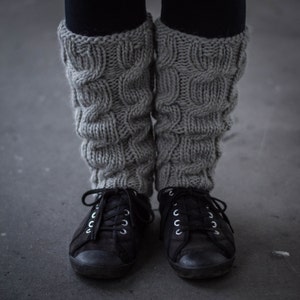 Leg Warmers In Light Gray / Boot cuff / Wool Leg Warmers