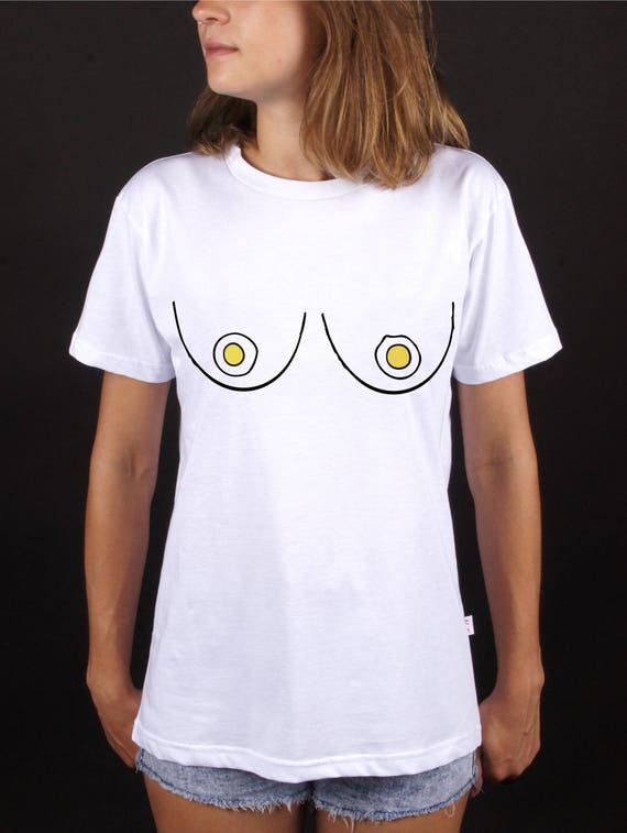 Buy Eggs Boobs Tee, Boobs, T-shirt, Top Crop, Waist Tight, Apparel