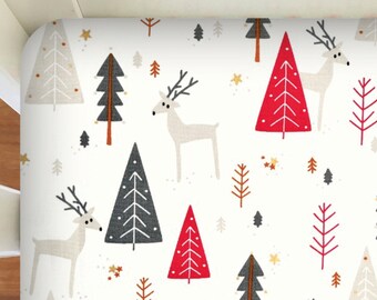 christmas fitted crib sheet