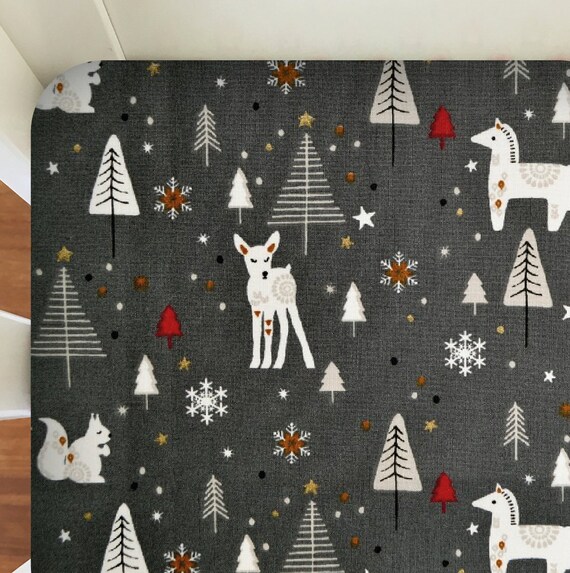 christmas fitted crib sheet