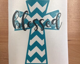 Blessed Cross - Vinyl Decal Sticker