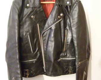 vintage motorcycle leather jacket size 40