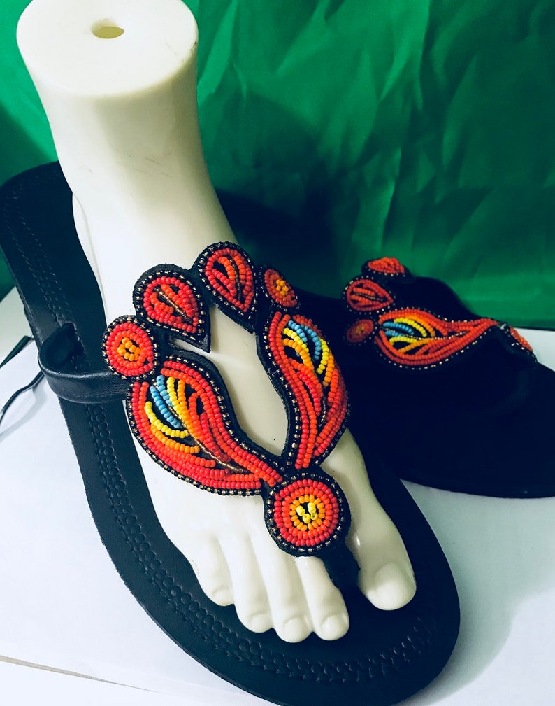 maasai beaded sandals
