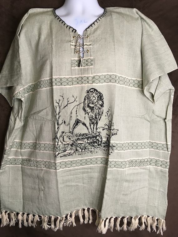 African Unisex Woven Kikoy (lions) Shirts - Etsy