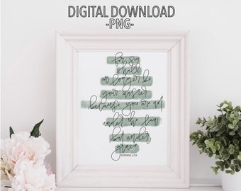 Romans 6:14 - For Sin Shall No Longer be your Master - Printable Calligraphy Digital Download