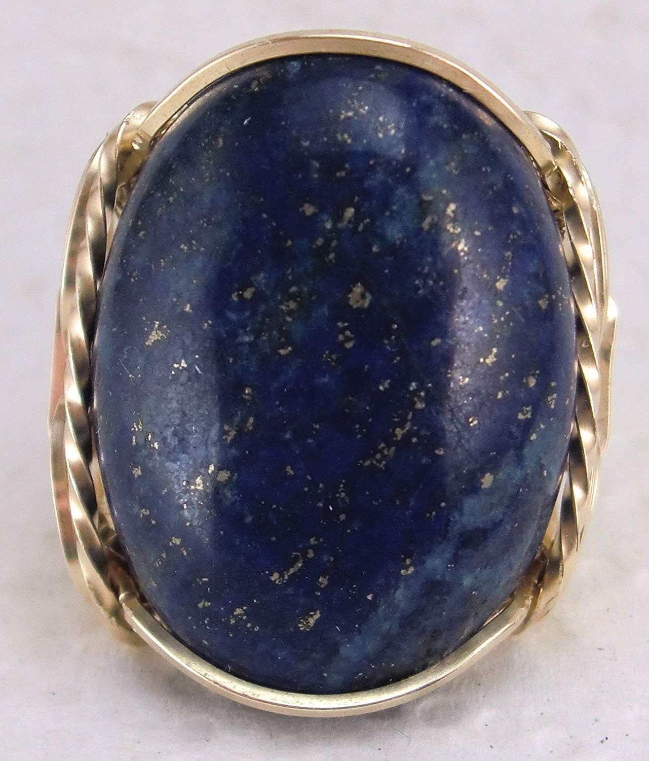 Large Lapis Lazuli Ring 14k gold filled jewelry