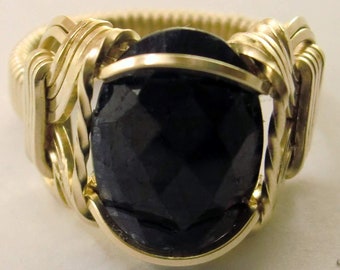 Natural Sapphire 6 carat Mens Ladies Unisex 14k Gold Filled Ring Size 5-13 Art Jewelry HGJ