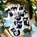 Black cat skull sticker pack, witchy sticker pack, pack of 15 cat stickers, goth sticker pack, black cat sticker pack, by bones and gardens 