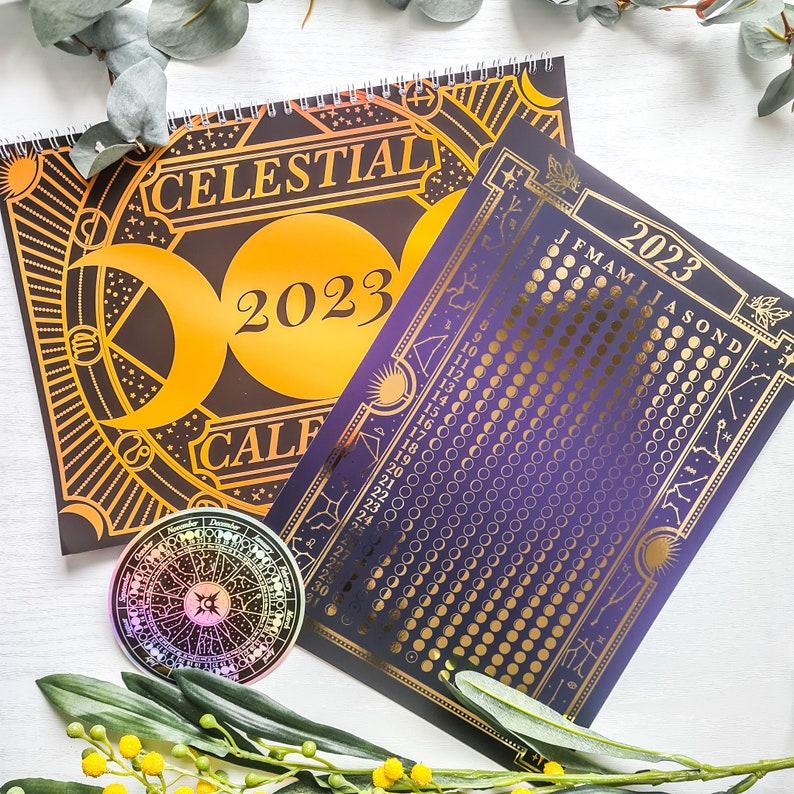 2023 Celestial Calendar Bundle 2023 Celestial Wall Calendar Etsy UK