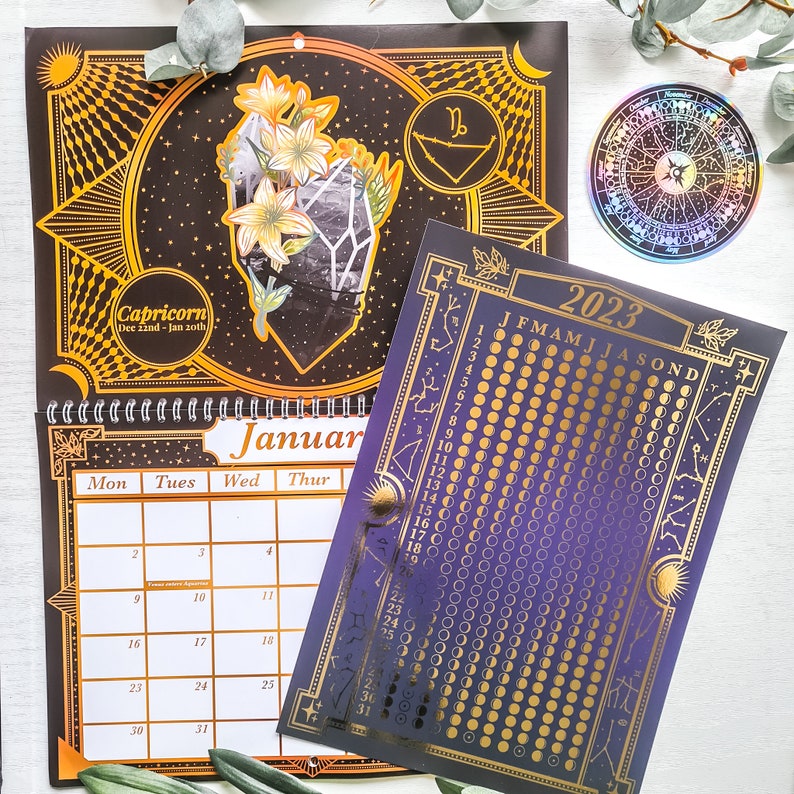 2023 Celestial Calendar Bundle 2023 Celestial Wall Calendar Etsy UK