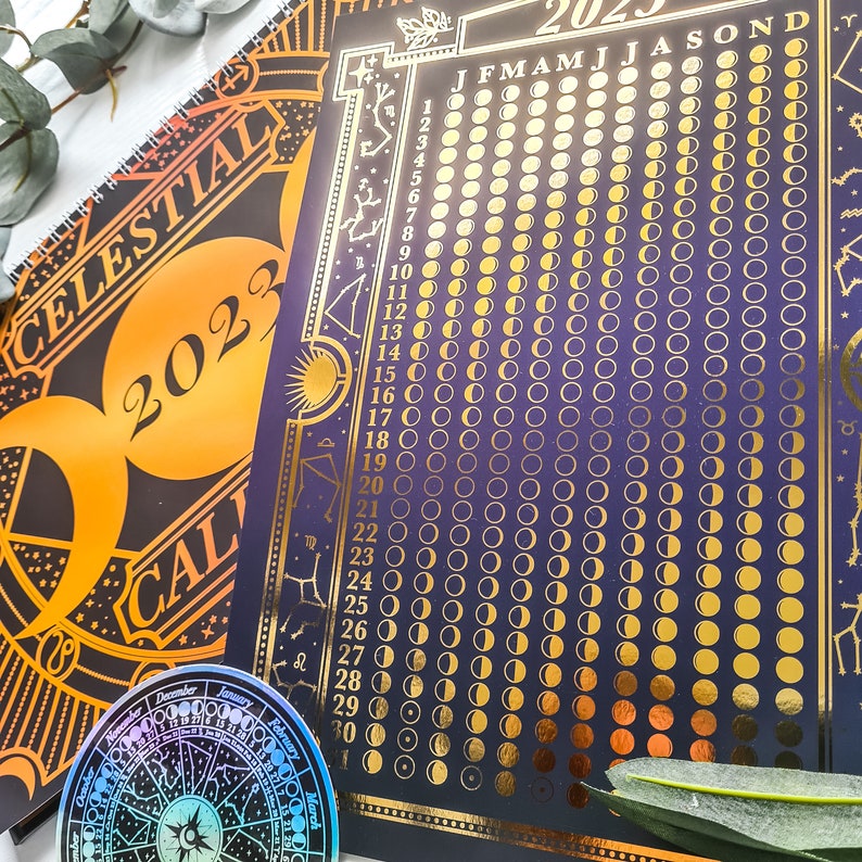 2023 Celestial Calendar Bundle 2023 Celestial Wall Calendar Etsy UK