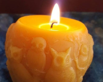 Pure Beeswax Owl Candle, Owls, Beeswax Candle, Candle, Candles, Handmade