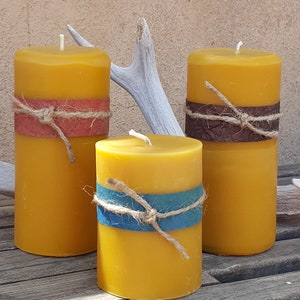 Beeswax Pillar 3&quot;x6&quot;, Pillar Candle, Beeswax Pillar Candle, Beeswax Candle, 3&quot;x6&quot; Pillar Candle,  Candle,  Candles, Beeswax, Round Candle