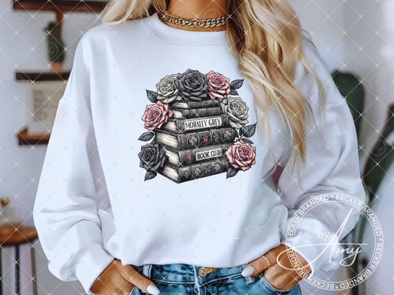 Morally Grey Book Club PNG File Shirt Sublimation Design, Gothic Dark Romance Book Lover Digital Download, Glass Jar Tee Tote Mug Clipart