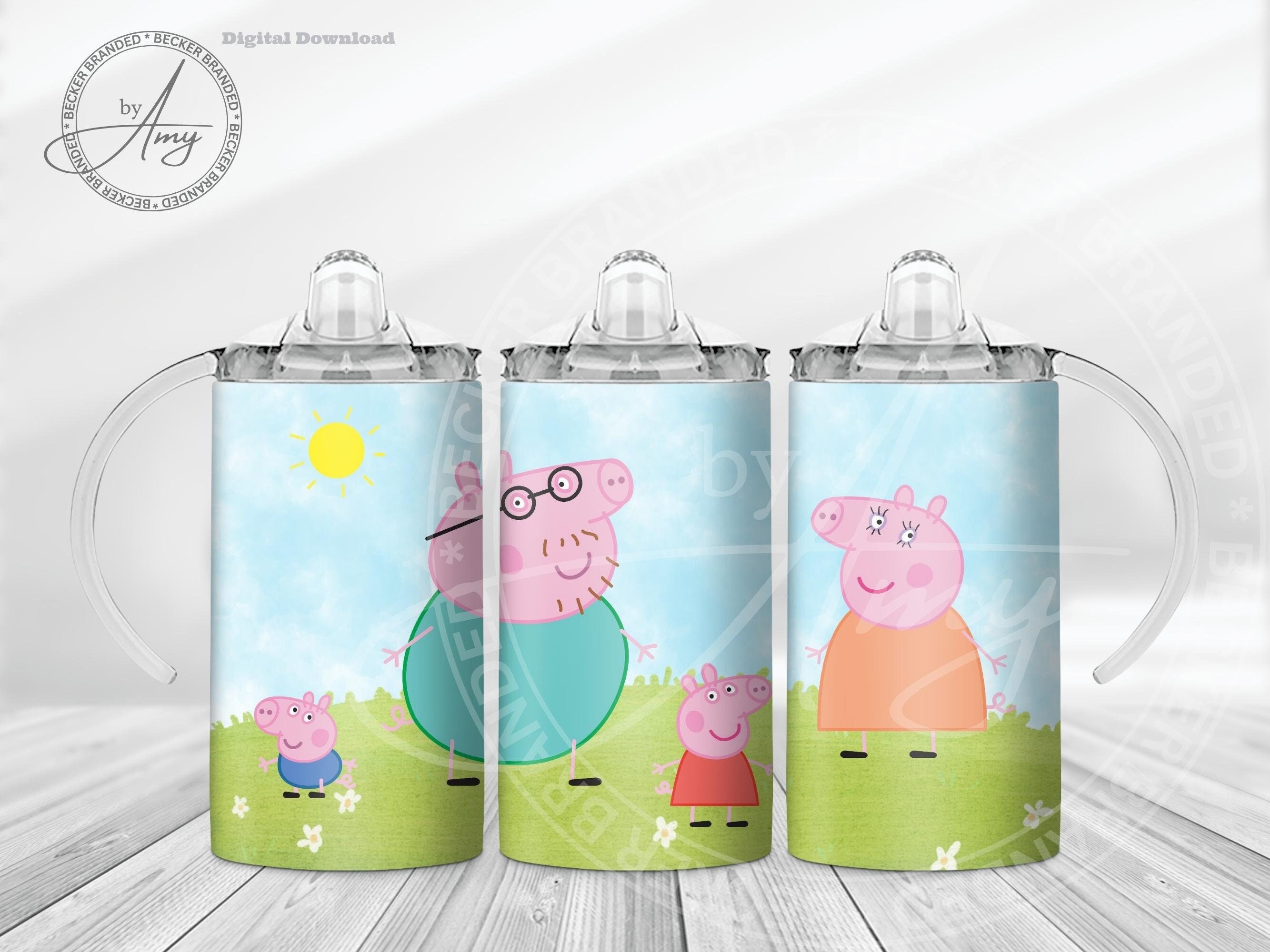 12oz Sippy Kid Cup, Peppa Pig kid cup, vaso de pepa pig, Peppa Pig