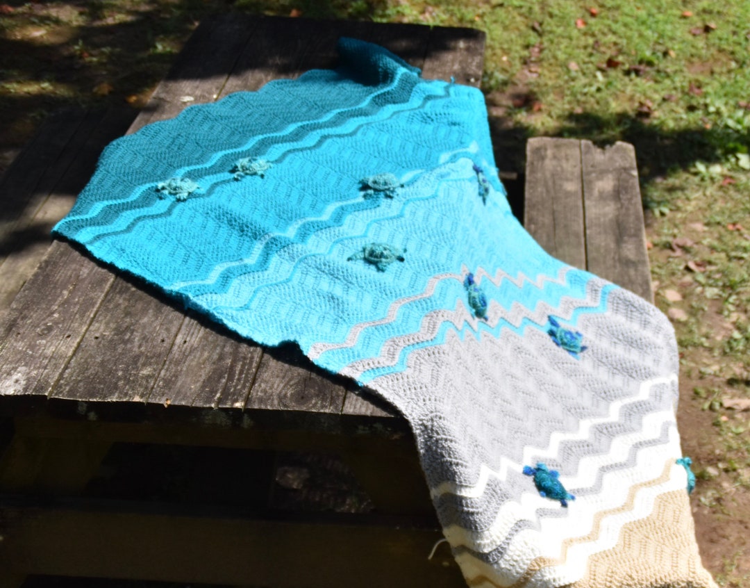 Turtle Shell Pattern Blankets Sea Turtle Blanket - Etsy
