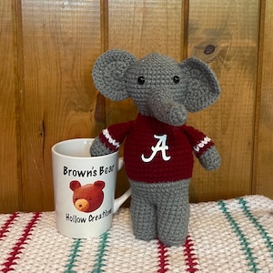 Stuffed Alabama themed Elephant Roll Tide!