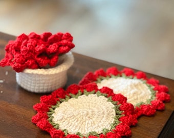 Handmade 100% Cotton Flowerpot Coaster Set