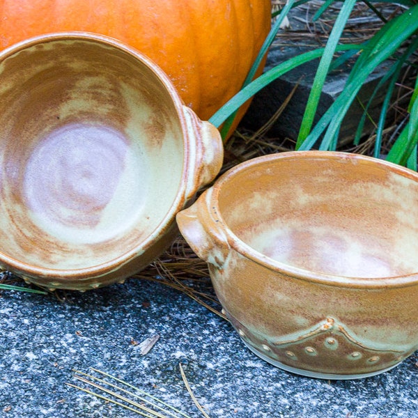 Golden Yellow Soup Bowls Handmade Stew Bowls Ceramic Soup Bowls