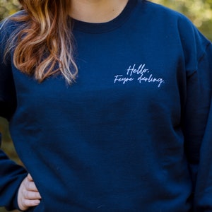 Officially Licensed A Court of Mist and Fury, “Hello, Feyre Darling”, Book Embroidered Crewneck, ACOMAF, ACOTAR,  Bookish Merch