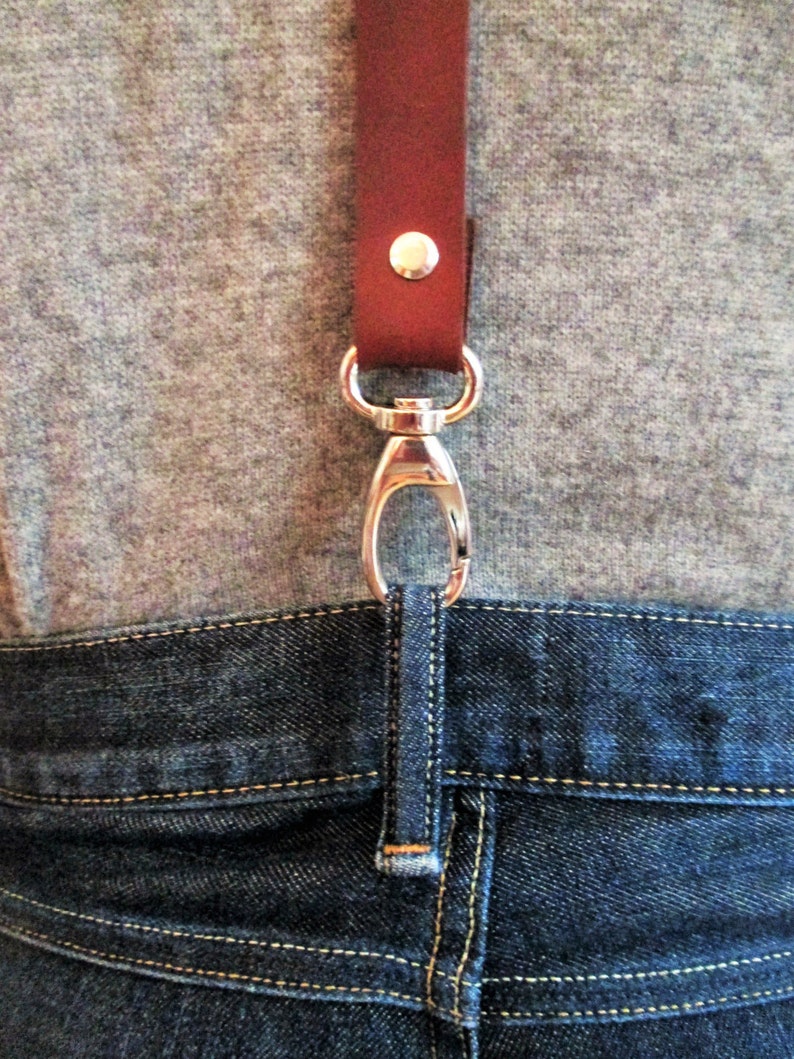 UNISEX Suspenders Full Veal Leather trigger SNAP Etsy UK
