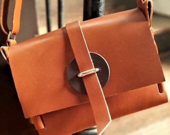 Leather shoulder bag, shoulder bag, handbag