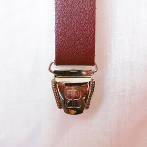 Unisex SUSPENDERS, Braces, all calf 25mm leather with Leather Button. image 4