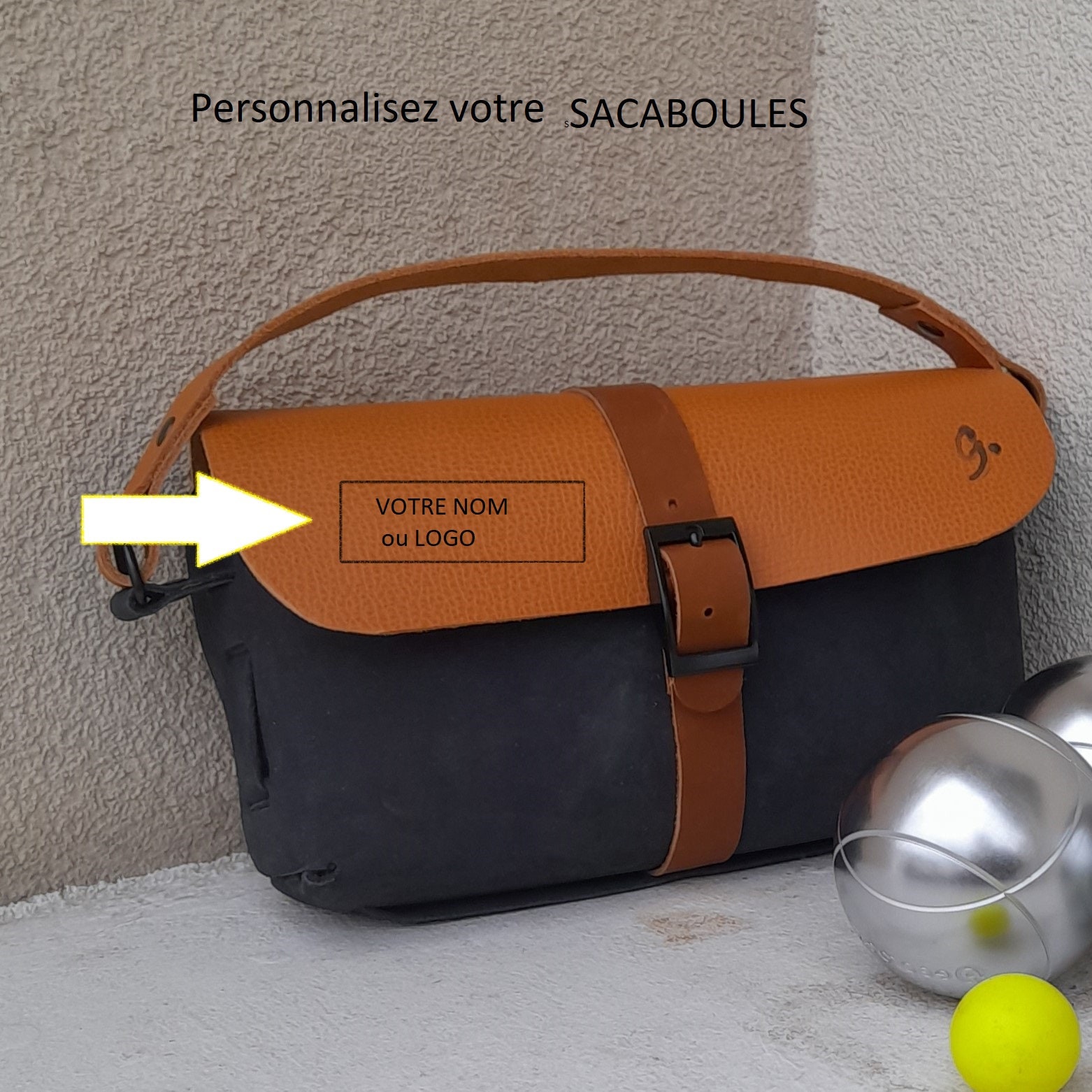 ALL Leather Pétanque Bag, Boules Case, Made in France, Ideal Gift