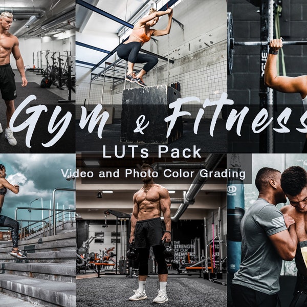 Gym Fitness LUTs - Final Cut LUTs, Adobe Premiere Pro LUTs, Video LUTs Presets, Fitness DaVinci Resolve Luts, Videofilter