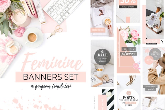Pinterest Templates Web Banner Templates Ad Banners Blog Etsy