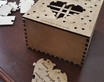 Custom Puzzle Box for Guest Books