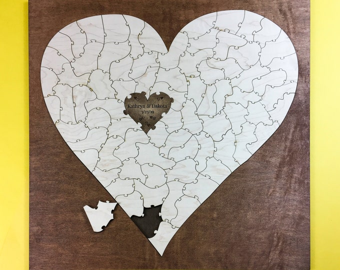 Custom Puzzle Box for Guest Books Etsy