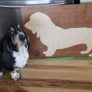 Dog Puzzle Guest Book Alternative Personalized Dog Breed Wooden Puzzle Wedding, Baby Shower, Anniversary, Birthday, Reunion Sign in Book image 4